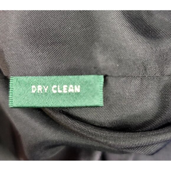 Lauren Ralph Lauren Petite Abstract Pleated Silk Skirt 12P Black Blue Beige - Picture 7 of 9